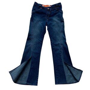 Vintage Y2K Parasuco Rebel-I Flared Dark Wash Stretch Denim Jeans Size 26 Women’